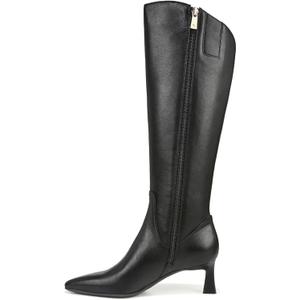 Naturalizer womens Deesha - Wide Calf Boot (7.5 Wide, Black Leather)