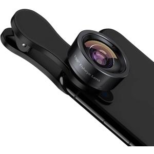 KEYWING Fisheye Lens 198 Fish Eye Phone Camera Lens Kit for iPhone Fish Bowl Camera Lens Attachments for iPhone Samsung Smartphone Black