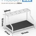 Ski Storage Rack for Garage  Freestanding Ski Holder for 5 Pair Skis, Helmet, Goggles, gloves, Indoor Snowboard Rack Organizer Stand for Home, Shed, Basement, White