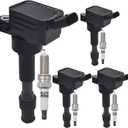 UF816 Ignition Coil Pack 27300-2E601 and Iridium Spark Plugs Set of 4 Fit For Hyundai Elantra 2015-2019,Sonata 2016-2019,Kona 2018 2019,Veloster 2019&Kia Forte 2016-2019,Optima 2017 2018 2.0L L4