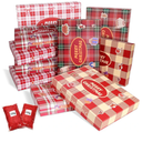Tlenpo 16 Pack Christmas Gift Boxes with Lids for Gifts Bulk, Raffia Paper Shreds, 13" x 9.1" x 2" Large christmas Gift Boxes for Clothes, Robes, Sweater, Shirt, Xmas Holiday Present, 4 Designs