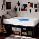 OhGeni 100% Waterproof Mattress Protector, Twin XL, Fitted Sheet with Deep Pockets, 6''-16'', Premium Noiseless Breathable Soft Material, Mattresses Cover for Bed (White)