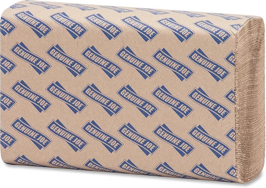 Genuine Joe GJO21040 Multifold Natural Towels, 9.25" x 9.40", ...