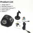 Party Lights 4 Disco Balls in 1 Strobe Light for Parties, Dj Stage Lights Indoor Outdoor Decor Sound Activated with Remote Control Disco Light for KTV Club Party Home Karaoke