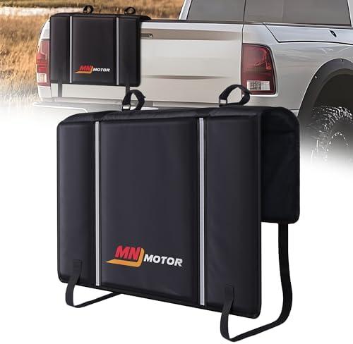 MNJ MOTOR Tailgate Bike Pad, Pickup Truck Tailgate Cover Transport for Mountain Bike Truck Tailgate Protection Pad with Reflective Strips Tool Pocket 2 Bike
