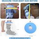 YUNCHI Waterproof Extra Wide Leg Cast Cover for Shower Adult After Surgery with Non-Slip Bottom, Extra Large Watertight Foot Cast Protector for Plus Size Adults Large Casts Surgery Shower Boots