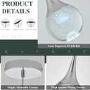 LED Pendant Light Kitchen Island Jellyfish Crystal Pendant Lights Dimmable Chrome Modern Hanging Light for Bedroom Bathroom Living Room 6000K Cool White, 1 Pack