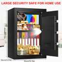3.3 Cuft Large Home Safes Water and Fireproof, Anti-theft Floor Safe for Home Use with Programmable Keypad, Alarm System and Spare Keys, Digital Home Safes for Documents, Medicine