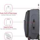 SWISSGEAR Sion Softside Expandable Spinner Luggage Durable Lightweight Travel Suitcase, Dark Grey, Checked-Large 29-Inch
