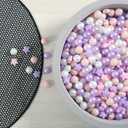 GOGOSO Balls for Ball Pit - Plastic Ball for Toddlers 1-3, Baby Kids Ball Pool Decoration 50 100 200 300 500 1000 (A Purple+Pink+White+Clear, 200 Balls)