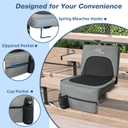 Stadium Seats with Back Support and Cushion, Folding Stadium Chair Includes Shoulder Strap and Cup Holder, Portable Bleacher Chairs for Sports Events