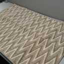 Indoor Door Mat 35x24, Dirt Resistant & Absorbent Doormat for Entryway Inside, Non-Slip Rubber Backing Front Door Mat Indoor Entrance, Low-Profile, Washable, Brown