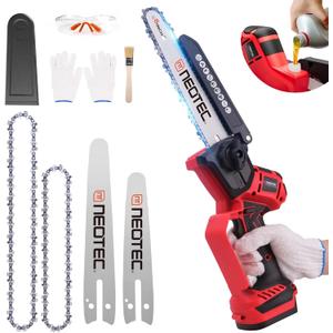Mini Chainsaw Fits for Milwaukee M18 Battery, NEOTEC 6 Inch & 8 Inch Cordless Electric Chainsaw with Auto Oiler & Tool-Free Tensioner, Brushless Saw for Tree Trimming, Branch Pruning (No Battery)
