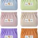 Jeffdad 6Pcs Corduroy Elastic Hair Tie Organizer, Cute Makeup Purse Portable Travel Organizer Bag Multipurpose Cosmetic Accessories Storage 6 Colors