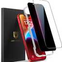UNBREAKcable 2PCS Screen Protector for iPhone 14 Plus - 1 Privacy Tempered Glass+ 1 Clear Glass Double Shatterproof [Installation Frame] [9H Hardness] [Case Friendly] Anti-Scratch iPhone 6.7 inch