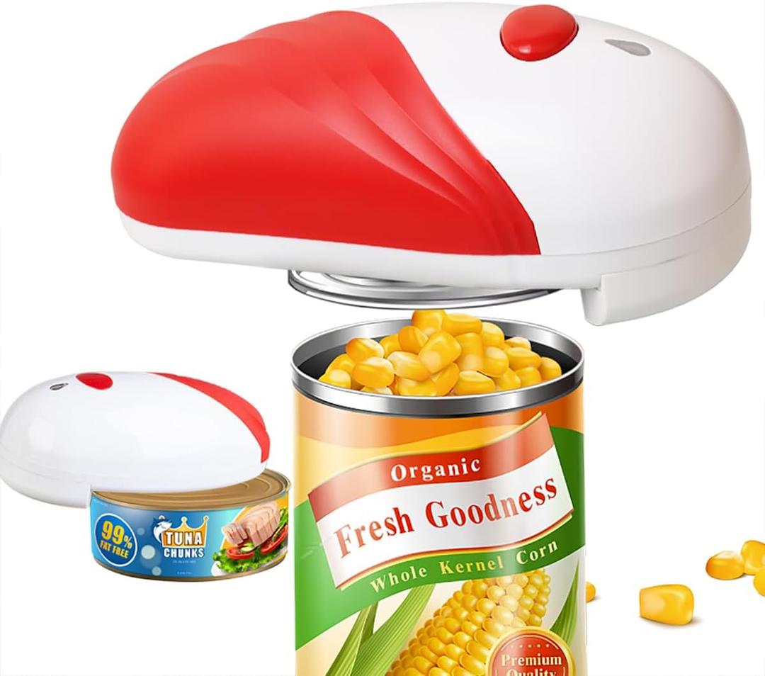 Electric Can Opener,Automatic Can Opener,Hands-Off/Smooth Edge/Battery Operated/Portable One Touch Opener,Electric Can Openers for Kitchen for Seniors with Arthritis
