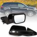 Right Passenger Side Mirror Fits 2011-2019 Ford Explorer With Blind Spot Power Heated Turn signal Puddle Light Without Power Folding 9Pins Replaces GB5Z-17682-TCPTM