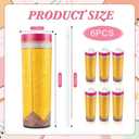 Denylo pro 6 Pcs Teacher Appreciation Gift Reusable Pencil Plastic Coffee Cup with Lid Straw Bulk 20 OZ Glitter Pencil Plastic Tumbler with Straw for Thank You Teacher