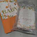 Cinnvoice 102 Pcs Diaper Raffle Tickets with Raffle Box Baby Shower Party Decorations Don't Say Baby Sign Clothespin for Gender Reveal Party Invitation Insert Card Theme Game(Orange,Cutie)