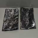 JELLYMON Sparkling Decorative Pillow Covers Set of 2, Silver Glitter Throw Pillows Cover 12 x 20 Inch for Living Room Bed Sofa Couch, Morden Home Luxury Decor(12x20in,Silver Black)