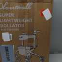 Super Lightweight Rollator Walker for Seniors, Foldable Rolling Walker with Seat and 8" Rubber Wheels for All Terrain, Unique Design Aluminium Frame Sturdy Walkers for Traveling - Red