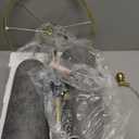 BOBOMOMO 27.25" Modern Table Lamp Set of 2, Gray Resin Lamp with Natural Stone Look, Lamps for Living Room with Linen Shades, Nightstand Lamp for Bedroom, Living Room, Entryway