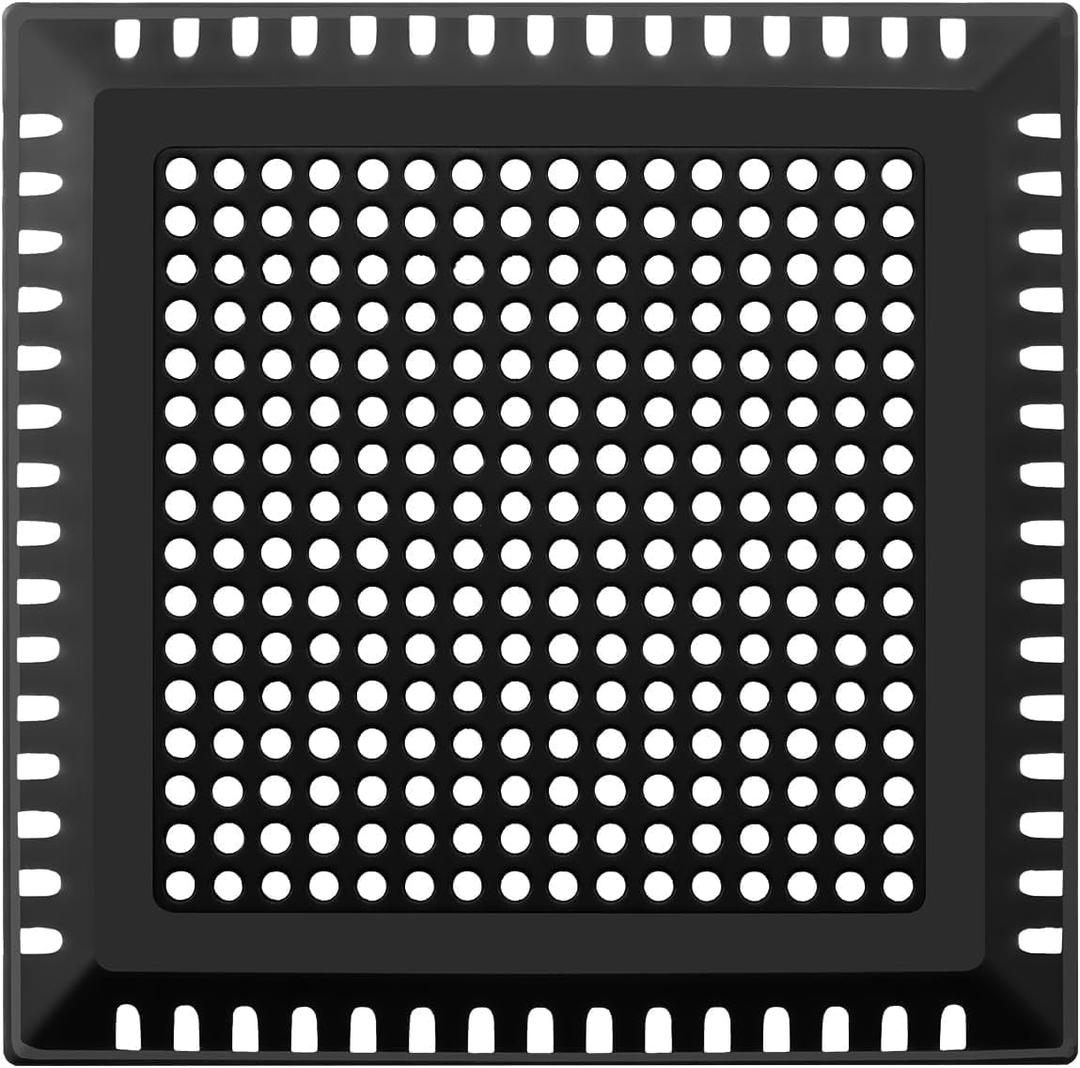 Shower Drain Cover Shower Drain Hair Catcher Strainer for Bathroom Floor,Durable Square Shower Hair Drain Catcher to Keep Away from Clogged Drain-No Rust! (6 inch, All Black)