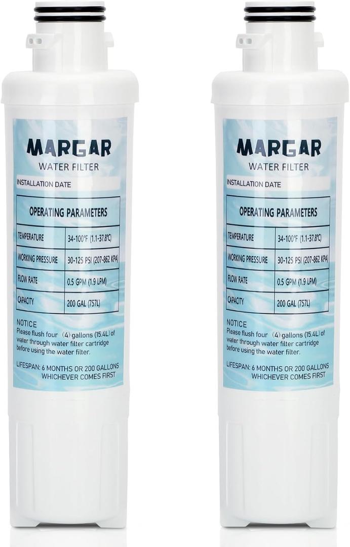 MIWF6200 Water Filter, Filter Cartridge Compatible with Midea MRS26D5AST and MRQ22D7AST Models Water Filters, MIWF6200 Water Filter Replacement for Sharp SJWF200 Filters (2 PACK)