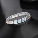 ITingstere Italian Charms Bracelet Sets with 8Pcs Charms and Opening Tools,Cherry 9mm Italian Modular Charm Bracelet Link Handmade