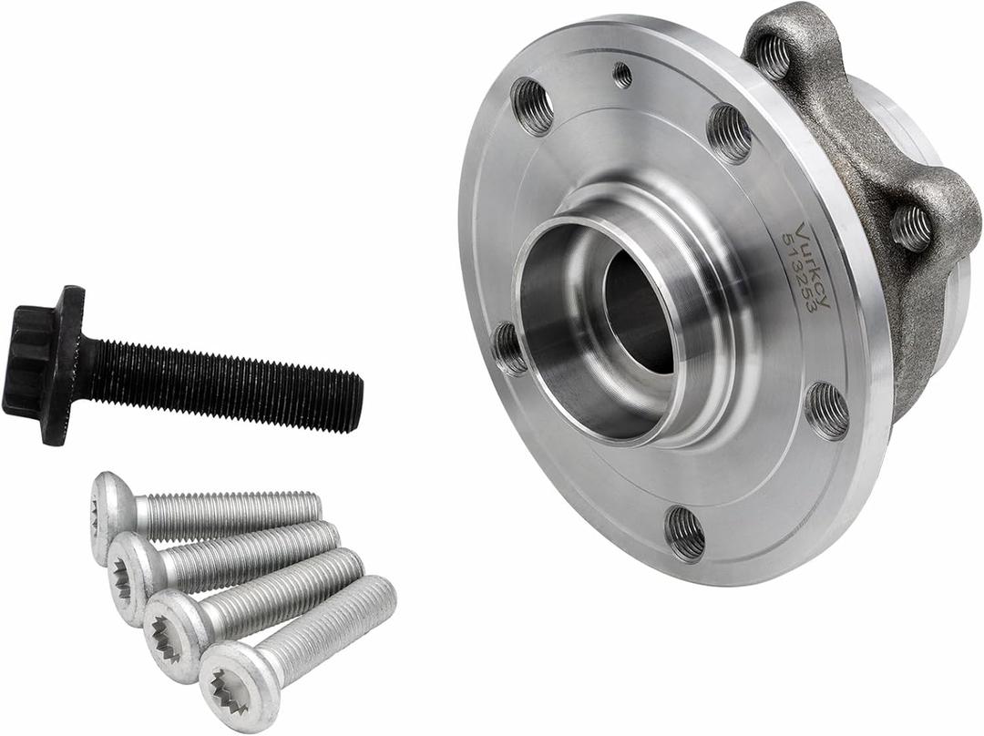 Vurkcy Front Left/Right Wheel Bearing Hubs Assembly Compatible with Audi A3 Q3 TT (Quattro), Volkswagen(VW) CC/Passat/ R32/ Tiguan, Assembly 5 Lugs w/ABS, Replaces 513253, 1PCS