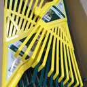 YEITSNOW 2-Pack Adjustable Garden Rake 71 Long with 26-inch Wide Poly Leaf Rake Detachable Leaf Scoops Grabbers for Patio Lawn Yard Outdoor Shrub Grass Bush