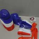 MEEZY 25 Set Baseball Helmet Ice Cream Bowls with Spoons 8oz Reusable Baseball Cap Cups Snack Dessert Bowls for Kids Sports Birthday Party Favor Supplies (25 Bowls + 25 Spoons) (Red+Blue+White)