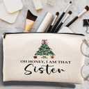 kdqua Sister Gifts Makeup Bag, Best Sisters Gifts for Christmas from Bother, Sister Gift for Christmas Birthday from Sisters Bags Zipper Pouch Travel Organizer Toiletry Bag Cosmetic Bags