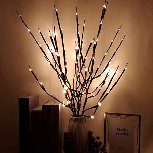 3 Pack Twig Lights 27.6" LED Lights Battery Powered Decorative Fairy Lights Lighted Branches for Festival Room Home Romantic Decoration (Brown twig Lights)