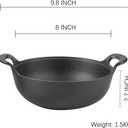 Cast Iron Wok with Handles, Grilling Wok, Use in the Oven, on the Stove, or on the Grill (8 inch)