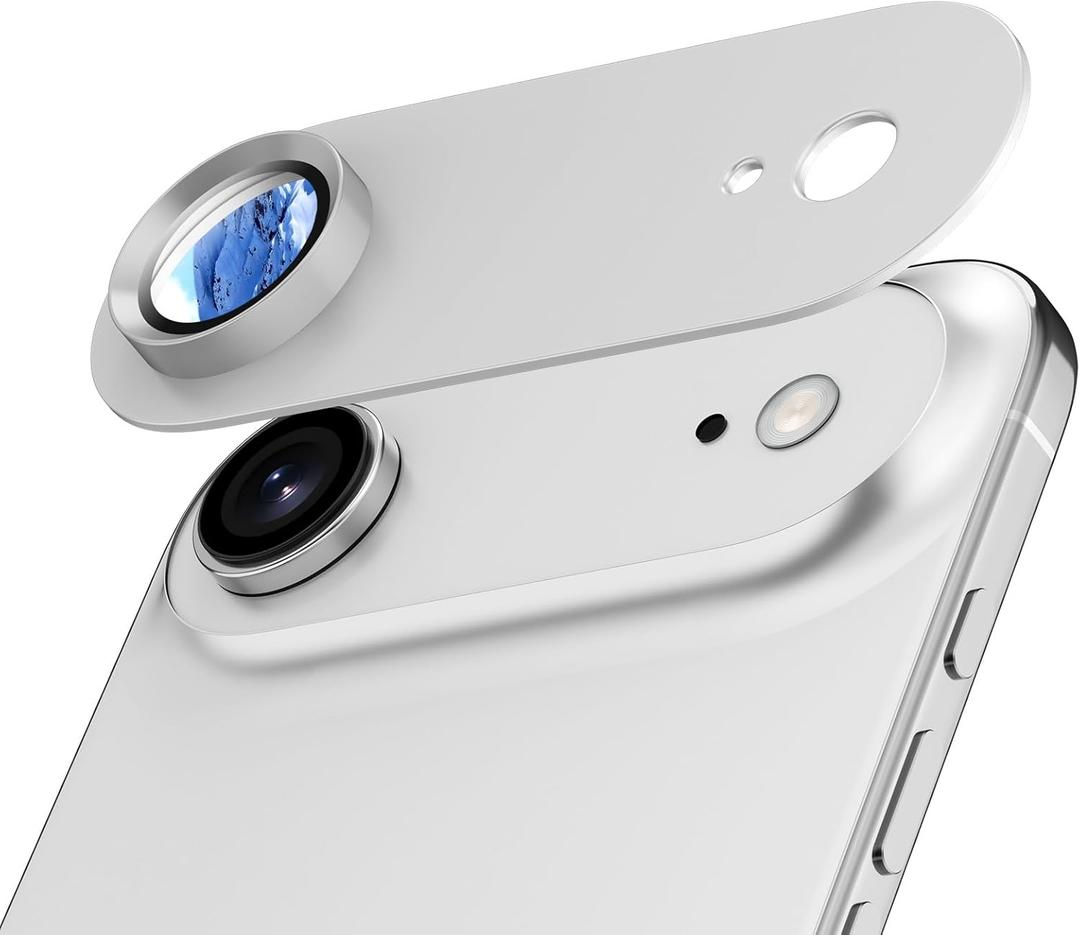 Camera Lens Protector for iPhone Air, Aluminum Alloy Sapphire Glass Camera Cover Screen, Anti-drop, Case Friendly-Cloud White