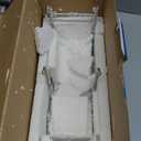 Fruit Bowl, 3 Tier Ceramic Fruit Basket, 3 Tier Serving Stand Serving Bowl with Metal Rack, Porcelain Kitchen Bowls for Fruit Vegetable Snack Nuts Dessert Cake Tray for Party Wedding, White