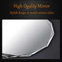 SNUGACE Single Beveled Edge Frameless Wall Mount Bathroom Vanity Mirror, 24 X 36, Silver