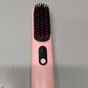 Go Brush Pro 2026, Cordless Hair Straightener Brush, Mini Hair Straightener with 4 Temperature Settings, Portable Hair Straightener Brush with MCH Heating and Ionic & Ceramic Care for Women (Pink)