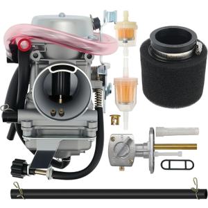 KLF300 Carburetor Fit for Kawasaki Bayou 300 KLF300 KLF300A 1986-1987,KLF300B 1988-2005, KLF300C 1989-2005 ATV Carb Air Filter Fuel Petcock Valve