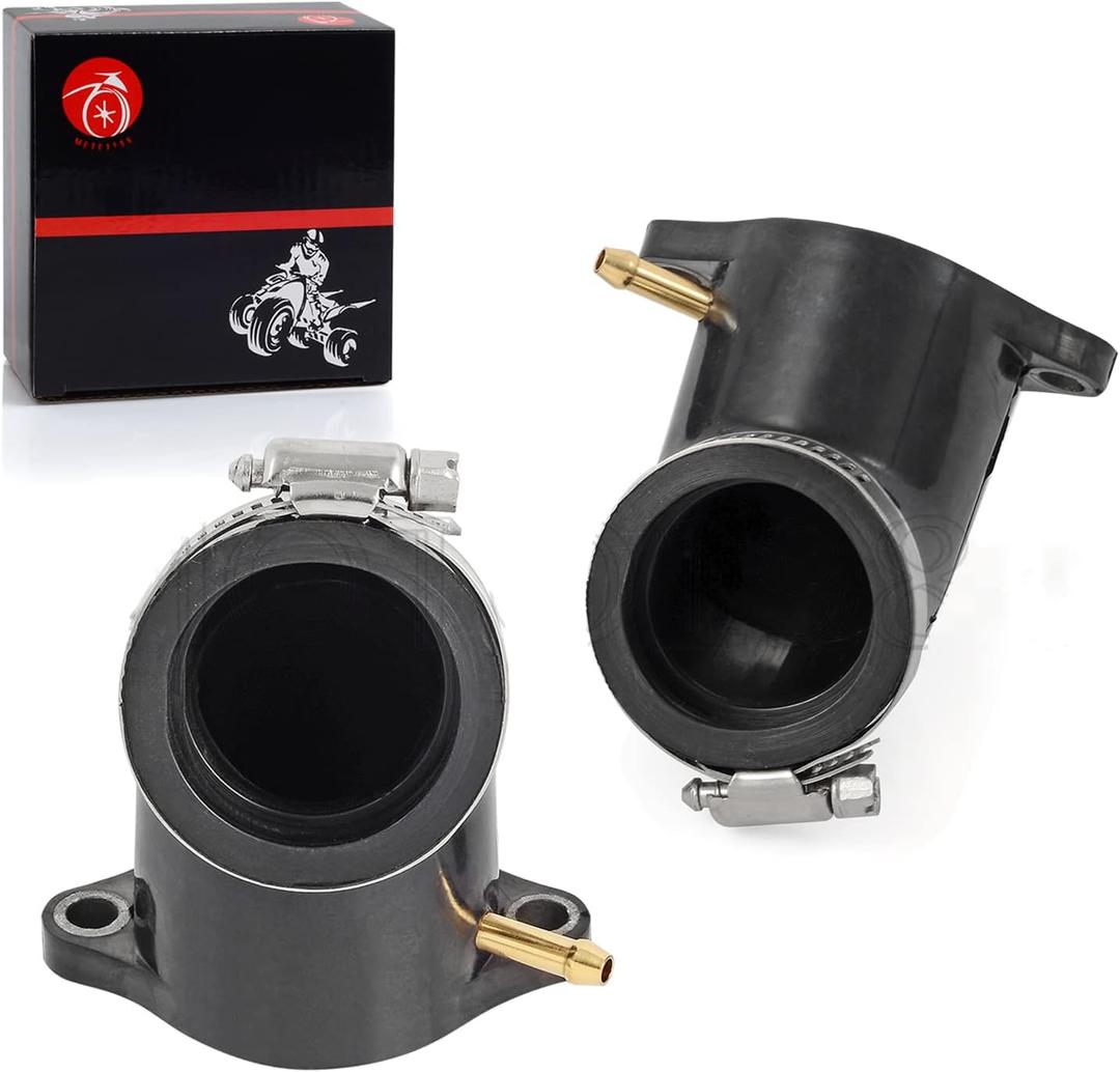 Front Rear Carburetor Intake Manifold Boot For Kawasaki Brute Force 650 KVF650D KVF650E 2005-2013 KFX700 2004-2009 Prairie 650 KVF650 2002 2003 Prairie 700 KVF700 2004 2005 2006 16065-1370 16065-1371