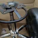 YEEZEE Rolling Stool Heavy Duty 400lbs: No Squeak, No Tip, Black