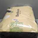 Bedsure Feather Down Comforter Queen Size, Luxurious Fluffy Hotel Duvet Insert with Storage Bag & 8 Corner Tabs, Ultra Soft Cotton Blend Fabric (90x90 Inches, White)