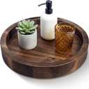 TIDITA 13" Acacia Lazy Susan Turntable for Table - Wooden Charcuterie Boards Cheese Board - Extra Large Lazy Susan Organizer - Kitchen Turntable for Cabinet, Pantry (13 Inch, Walnut)