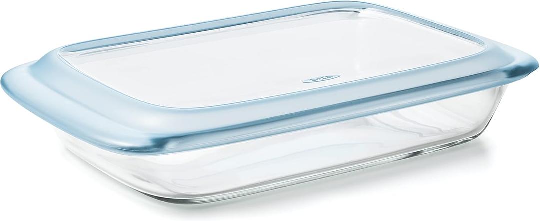 OXO Good Grips Freezer-to-Oven Safe 3 Qt Glass Baking Dish with Lid, 9 x 13