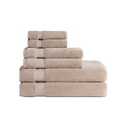 Ozdilek 6-Piece Bath Towel Set, 2 Bath, 2 Hand, 2 Wash, 100% Cotton Turkish Towels, 2 Bath Towels (30x60/550 GSM), 2 Hand Towels (16x30/575 GSM), 2 Washcloths (13x13/600 GSM) (Seahorse Beige)