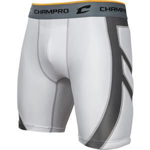 Champro Mens Wind Up Compression Sliding Shorts (Medium, White)