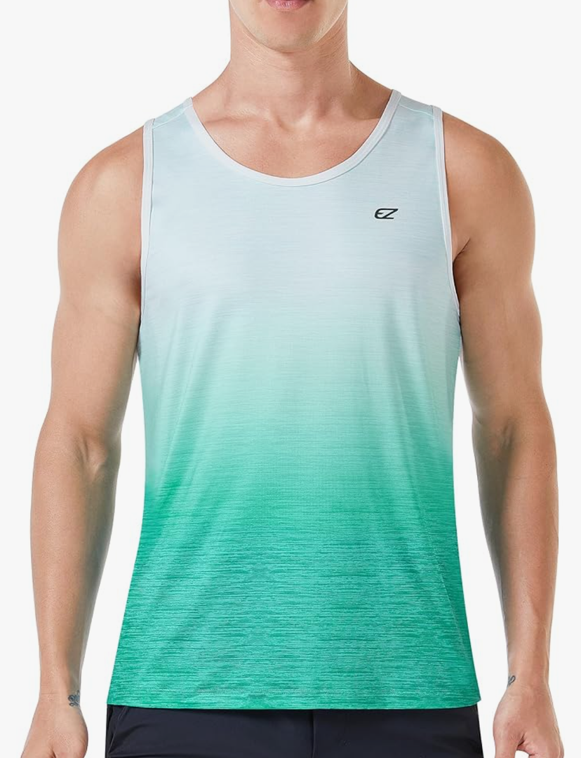 EZRUN Men's Quick Dry Sport Tank Top for Bodybuilding Gym Athletic Jogging Running,Fitness Training Workout Sleeveless Shirts M