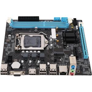 LGA 1155 2 placa base para juegos - Chipset H61, 6 USB 2.0, DDR3, M.2 NVMe, LAN de 100 Mbps, Micro ATX, compatible con I3/I5/I7