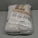 Natural Pinch Pleated Curtains 105 Inches Long Set of 2, Linen Drapes Back Tab with Hooks,Light Filtering Window Curtain Panels for Living Room 70 Width 105 Length